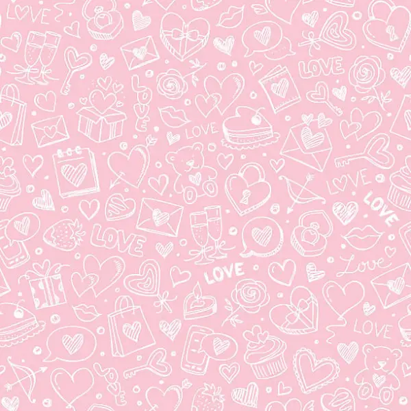 Creative Doodle Backgrounds for Designers: Pink Background