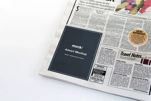 Newspapers Mockups that can be very helpful: Newspaper Mockup PSD