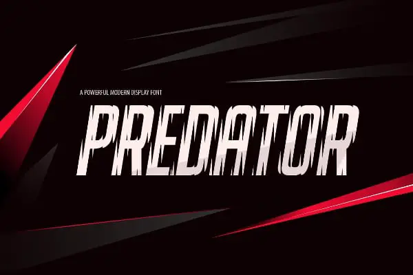 Amazing Sports & Fitness Fonts: Predator