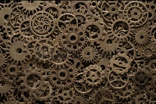 Industrial Textures for your Collection: Brass Cogwheels