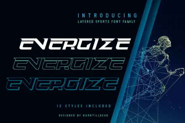 Amazing Sports & Fitness Fonts: Energize