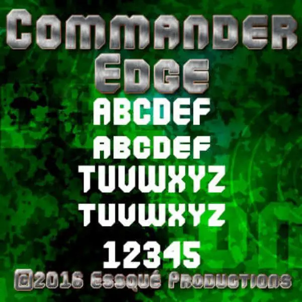 Amazing Sports & Fitness Fonts: Commander Edge