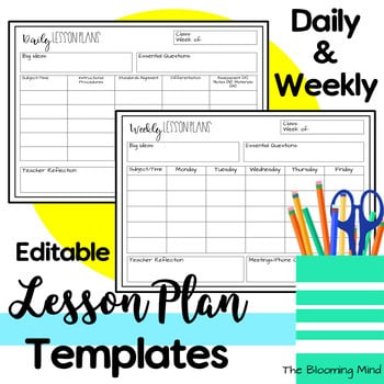 Free Lesson Plan Template for Preschool