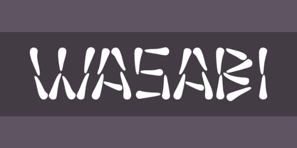 Creative Asian Fonts for Designers: Wassabi