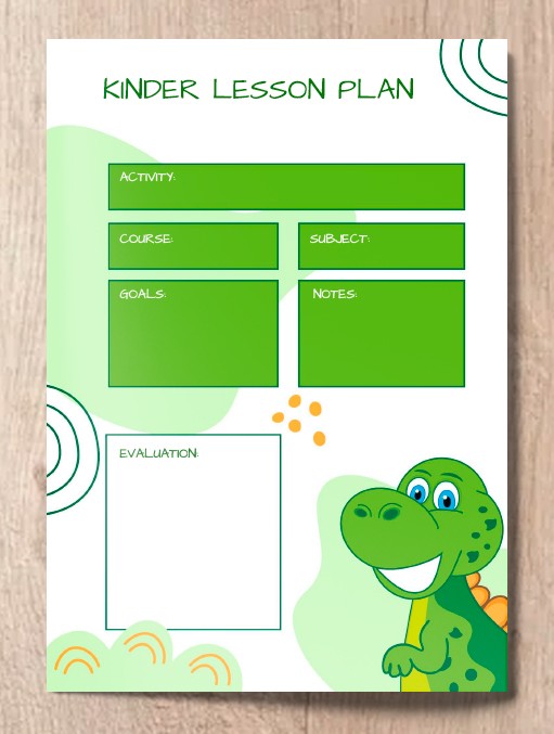 Kinder Lesson Plan – free Google Docs template