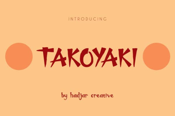 Creative Asian Fonts for Designers: Takoyaki