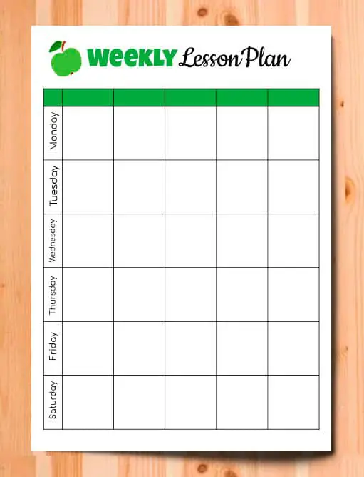 Editable Weekly Lesson Plan – free Google Docs template