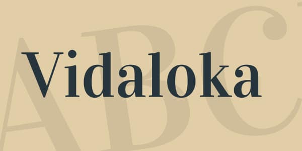 Modern Didone Fonts for your collection: Vidaloka