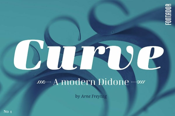 Modern Didone Fonts for your collection: Curve