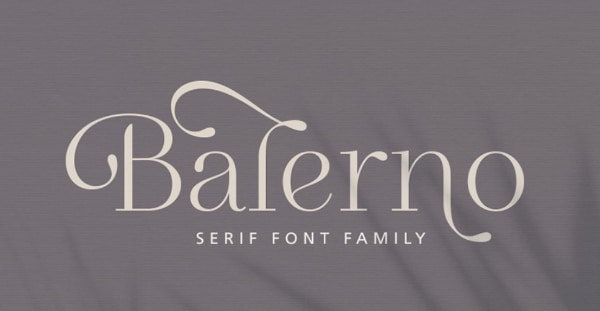 Modern Didone Fonts for your collection: Balerno