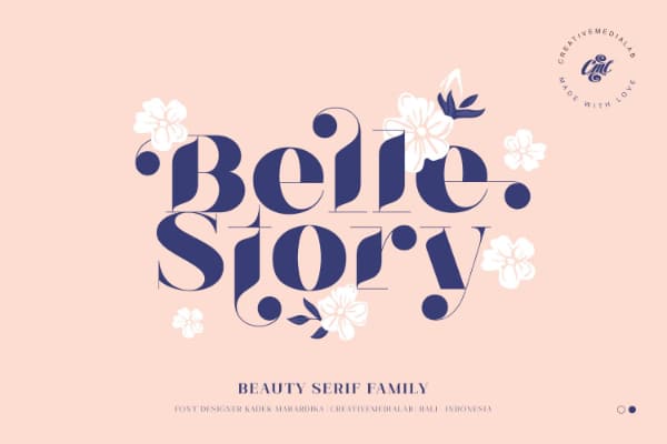 Modern Didone Fonts for your collection: Belle Story