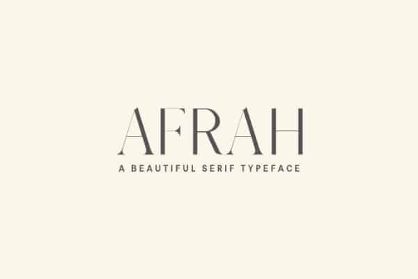 Modern Didone Fonts for your collection: Afrah