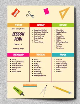 Special Lesson Plan – free Google Docs template