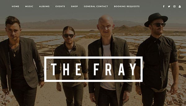 Great looking musician website designs to take as an example