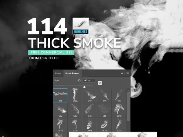 Most Useful Photoshop Brushes in 2021: Thick Smoke Brush