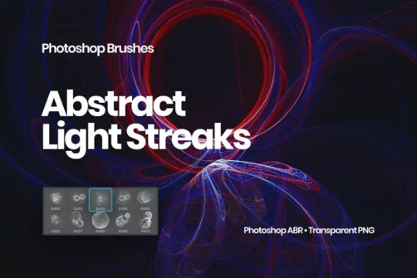 Most Useful Photoshop Brushes in 2021: Light Streaks