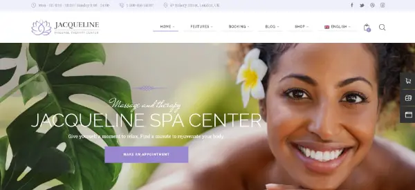 Creative WordPress Themes for Salons and Spas: Jacquelene