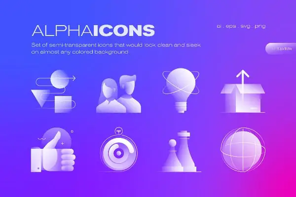 Highly Creative Icon Sets for Designers: Alpha