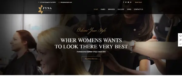 Creative WordPress Themes for Salons and Spas: Fyna