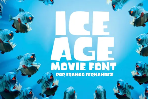 Creative Fonts inspired by Movies: Ice Age Movie Font
