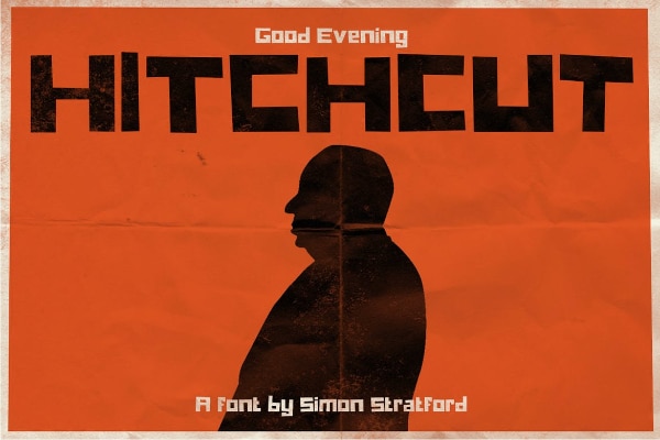 Creative Fonts inspired by Movies: Hitchcut