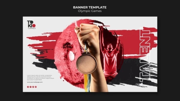 Free Olympic Design Assets For Your Collection: Sports Banner Template