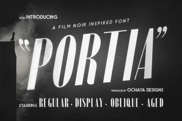 Creative Fonts inspired by Movies: Portia