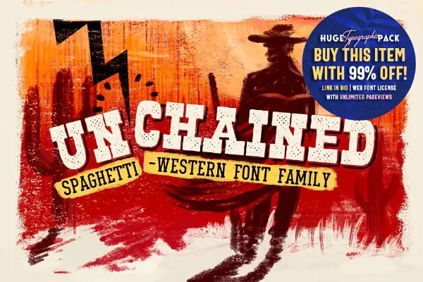 Creative Fonts inspired by Movies: UN'CHAINED