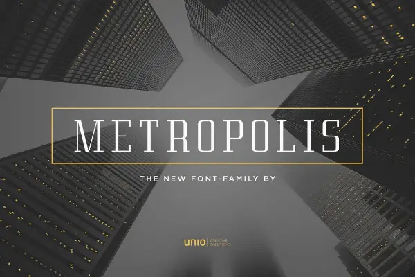 Creative Fonts inspired by Movies: Metropolis