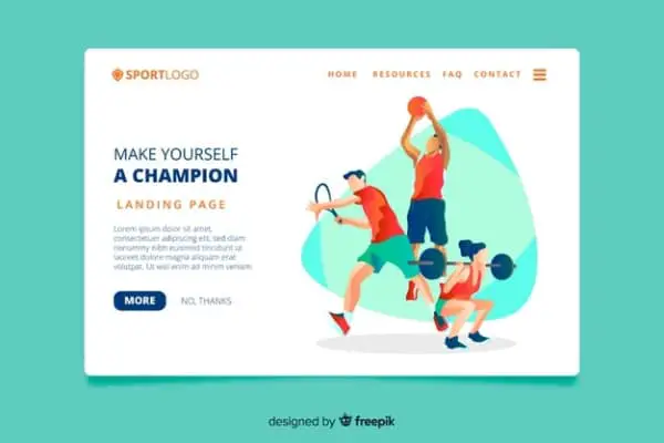 Amazing Free Sports Design Assets for Designers: Sports Competition Website Design