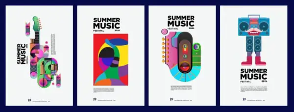 Music Design Asset: Music Festival Poster Set