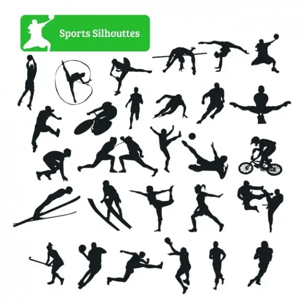 Amazing Free Sports Design Assets for Designers: Sports SIlhouttes Package