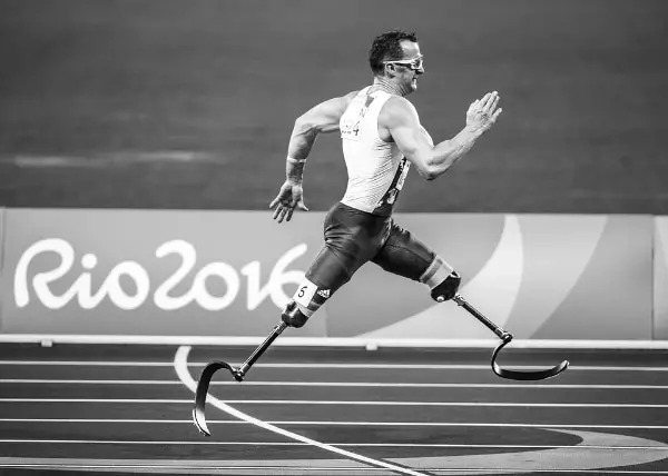 Stunning Free Black and White Stock Photos: Paralympics Athlete Running