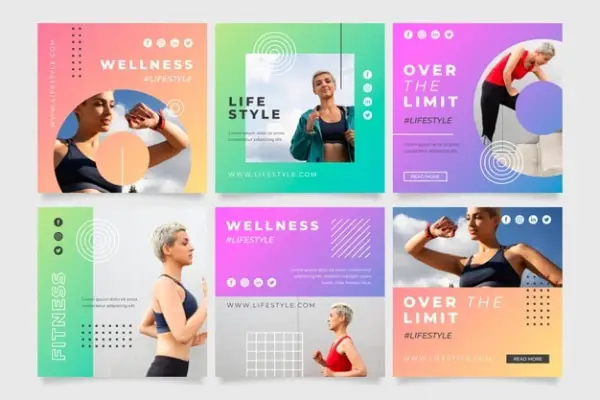 Amazing Free Sports Design Assets for Designers: Fitness Social Media Posts