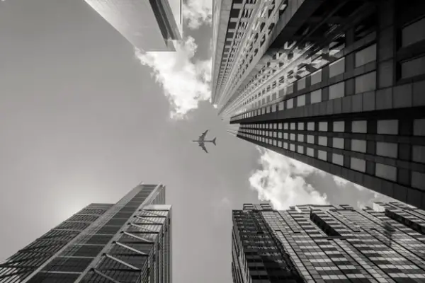 Stunning Free Black and White Stock Photos: Low Angle Shot of an Airplane