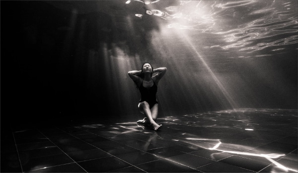 Stunning Free Black and White Stock Photos: Women Sitting Underwater