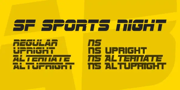 Amazing Free Sports Design Assets for Designers: SF Sports Night Font Family