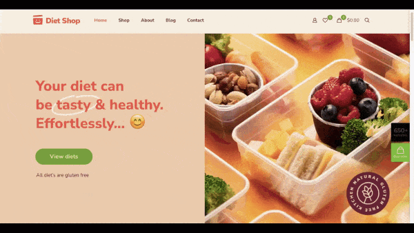 BeDietShop - 5 New Web Design Trends for 2022 And BeTheme Is Ready