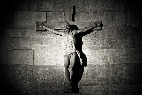 Stunning Free Black and White Stock Photos: Jesus Crucification Image
