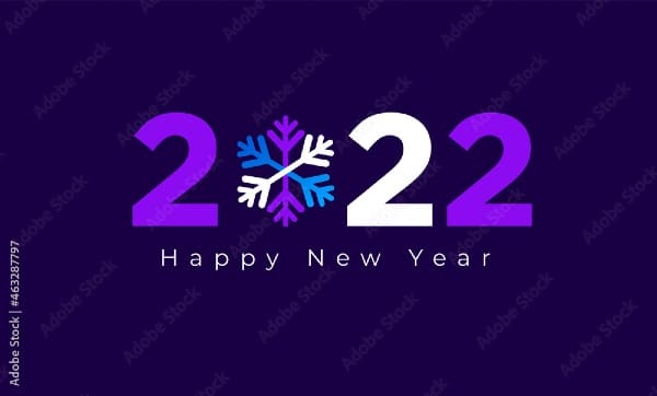 Adobe Stock Free Trial Happy New Year 2022 Background Vector Template