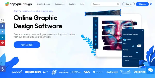 Graphic Design Software: AppyPie