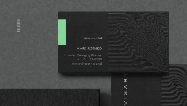11 Innovative Business Card Design trends 2022: Pattern Extensions Setup on the Card