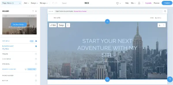 Wix Website Builder Tutorial With 10 Easy Steps: ADI landing page