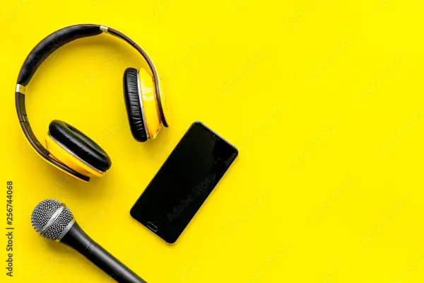 Music Design Asset: Flatlay Photograph of Headphones