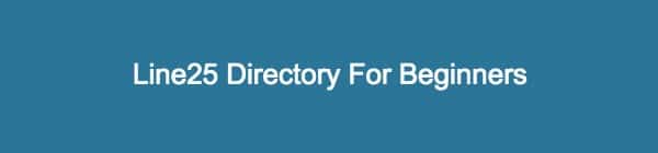 Line25 Directory For Beginners Top Image
