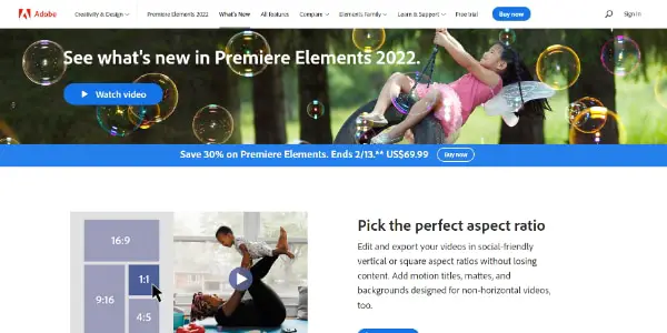 Adobe Premiere Elements 2022 Discount