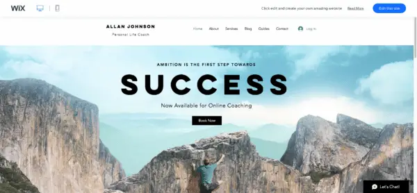 Wix Professional Coaching website template