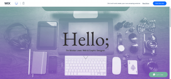 Wix - Web & Graphic Designer website template