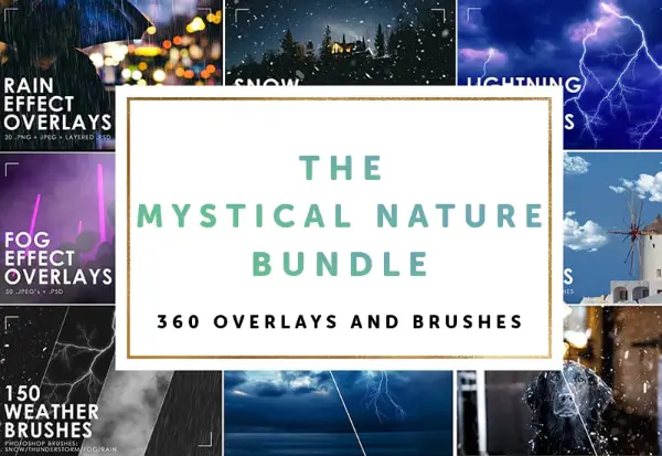 Overlays For Photoshop Bundles: Mystical Nature Overlays And Brushes Bundle