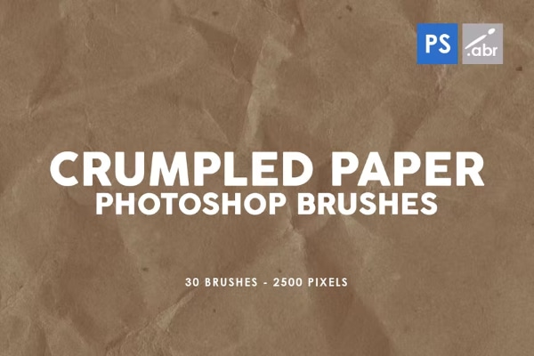 Crumpled Paper Photoshop Stamp Brushes